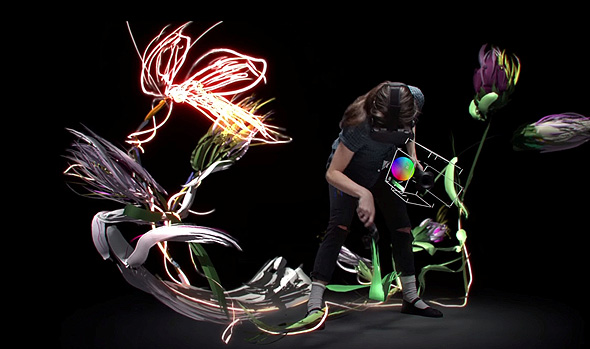 עבודות שנוצרו בעזרת Tilt Brush Art מערכת של גוגל ליצירת אמנות VR