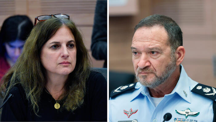 מימין מפכ"ל המשטרה ו יועצת המשפטית לממשלה עמית מררי