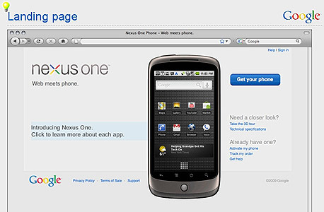 צילום מסך של אתר google.com/phone, כפי שדלף לאתר גיזמודו צילום מסך של אתר google.com/phone, כפי שדלף לאתר גיזמודו