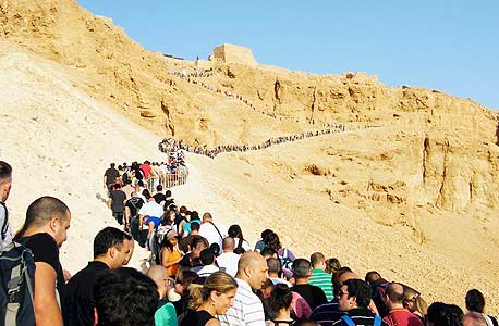 Tourists at Masada National Park in southern Israel. Photo: Eran Yoran Tourists at Masada National Park in southern Israel. Photo: Eran Yoran