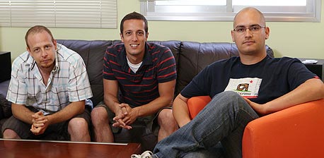 Boxee founders Tom Sella, Idan Cohen and Roee Vulkan. Photo: Orel Cohen