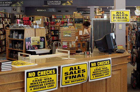 בורדרס, רשת חנויות ספרים שנסגרה בארה"ב. תעשייה בבעיה, צילום: בלומברג
