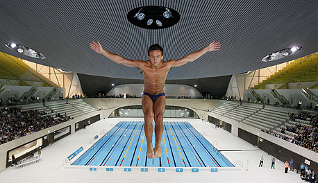 טום דיילי בבריכה האולימפית. ההשקעה במזרח לונדון היא אוויר לנשימה