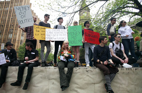 הפגנת סטודנטים במלבורן , צילום: בלומברג