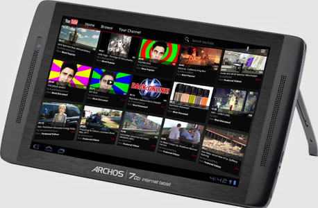 Archos 70b. נראה טוב, עם תצוגה בינונית Archos 70b. נראה טוב, עם תצוגה בינונית