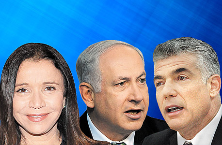 יאיר לפיד, בנימין נתניהו ושלי יחימוביץ' יאיר לפיד, בנימין נתניהו ושלי יחימוביץ'