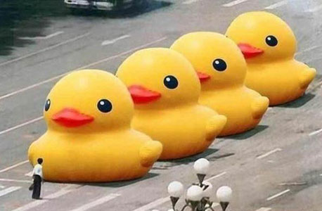 הקורבנות האחרונים של הצנזורה הסינית: ברווזים צהובים ענקיים