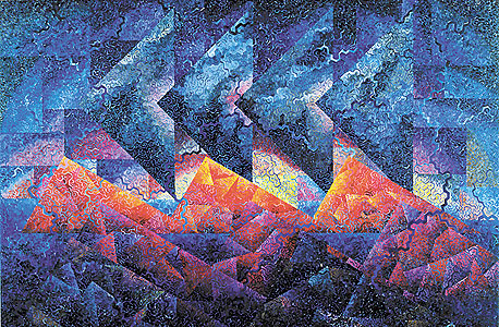 "שקיעה עם שלושה עצים", דגנית ברסט, 1991. מושפעת מצילום "שקיעה עם שלושה עצים", דגנית ברסט, 1991. מושפעת מצילום