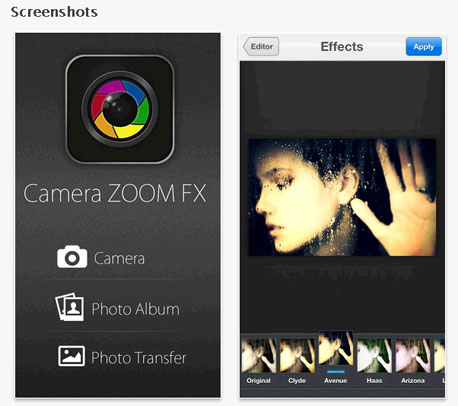 camera zoom fx app free download