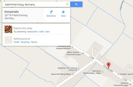 היטלר מפות גוגל Maps 
