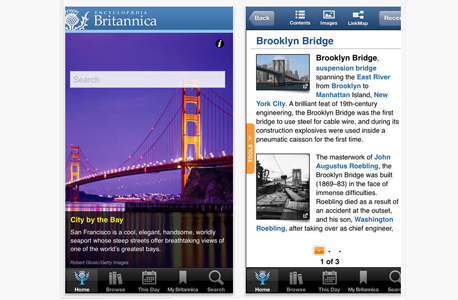 אנציקלופדיה בריטניקה, צילום מסך: Apple, Appstore, Google Play