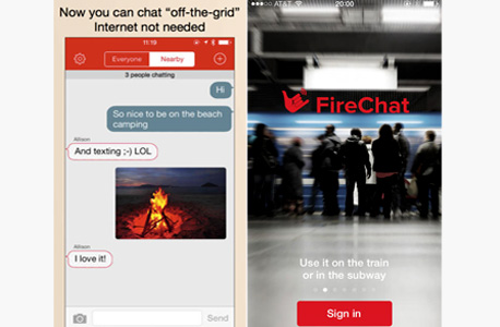 אפליקציית FireChat אפליקציית FireChat