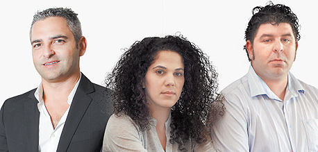 אלעד והדר לוינגר (מימין) ומנור גינדי. "מה עשינו שצריך להילחם בנו?" אלעד והדר לוינגר (מימין) ומנור גינדי. "מה עשינו שצריך להילחם בנו?"