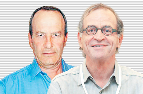 עו"ד יואב בן דרור (מימין) ומיכאל שרן. ניהלו יחסים קרובים ביותר עם האלמנה הכט עו"ד יואב בן דרור (מימין) ומיכאל שרן. ניהלו יחסים קרובים ביותר עם האלמנה הכט