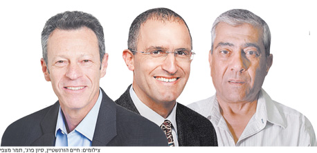 מנכ"ל י.ח דמרי יגאל דמרי (מימין), מנכ"ל אפריקה ישראל מגורים אורן הוד ומנכ"ל אזורים דרור נגל מנכ"ל י.ח דמרי יגאל דמרי (מימין), מנכ"ל אפריקה ישראל מגורים אורן הוד ומנכ"ל אזורים דרור נגל