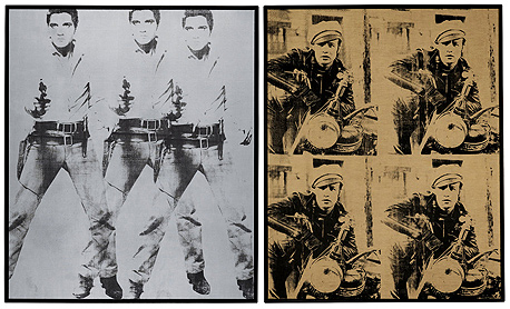 יצירות של אנדי וורהול: מרלן ברנדו ואלביס, צילום: 2014 Andy Warhol Foundation for the Visual Arts, via Artists Rights Society (ARS)