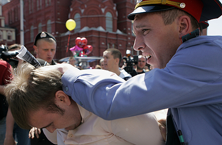 מעצר של פעיל זכויות להט"ב ברוסיה, צילום: שאטרסטוק