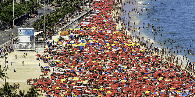 חוף איפנמה בברזיל. עד 2040 כלכלת המדינה תעקוף את בריטניה, צילום: שאטרסטוק