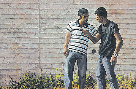 "יוסף ושמעון" 2010, שמן על בד. "סיפורי המקרא הם ריכוז חזק מאוד של דילמות שמעסיקות בני אדם ביומיום" "יוסף ושמעון" 2010, שמן על בד. "סיפורי המקרא הם ריכוז חזק מאוד של דילמות שמעסיקות בני אדם ביומיום"