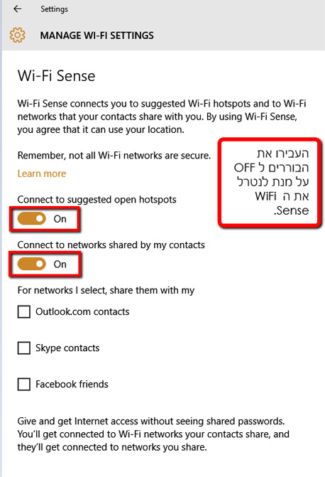 Windows 10 Wi-Fi Sense Windows 10 Wi-Fi Sense