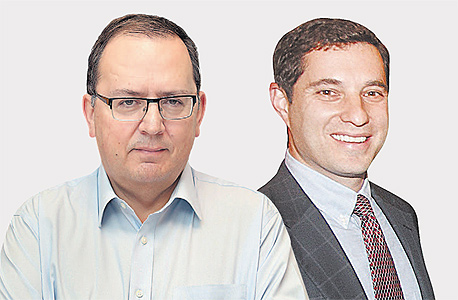 מימין: מנהל נובל אנרג'י ישראל ביני זומר ומנכ"ל חברת החשמל עופר בלוך. מסע שכנועים מימין: מנהל נובל אנרג'י ישראל ביני זומר ומנכ"ל חברת החשמל עופר בלוך. מסע שכנועים