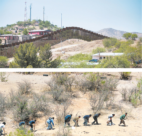העיירה נוגלס, המחולקת בין ארצות הברית למקסיקו (למעלה), ומבריחים על הגבול. שגשוג הוא לא עניין של גיאוגרפיה, וגם לא של תרבות או ידע מקצועי העיירה נוגלס, המחולקת בין ארצות הברית למקסיקו (למעלה), ומבריחים על הגבול. שגשוג הוא לא עניין של גיאוגרפיה, וגם לא של תרבות או ידע מקצועי