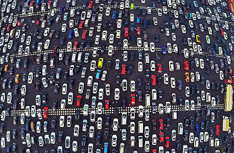 A typical traffic jam in Beijing A typical traffic jam in Beijing