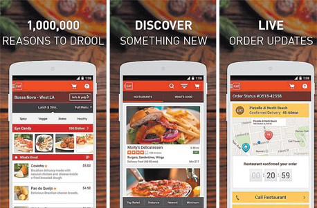 מודעות פרסומת לאפליקציה שלEat24. השוק רק צומח, אבל השחקנים כבר מבוהלים מודעות פרסומת לאפליקציה שלEat24. השוק רק צומח, אבל השחקנים כבר מבוהלים