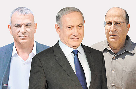 מימין: שר הביטחון משה יעלון, ראש הממשלה בנימין נתניהו ושר האוצר משה כחלון מימין: שר הביטחון משה יעלון, ראש הממשלה בנימין נתניהו ושר האוצר משה כחלון