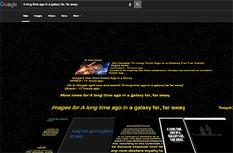 בשולי הרשת מלחמת הכוכבים סטאר וורס גוגל, צילום: צילום מסך גוגל