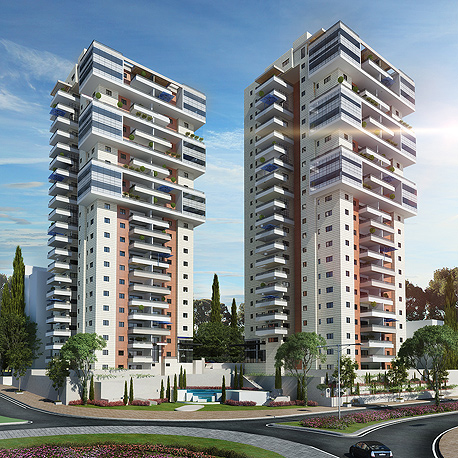 הדמיית הפרויקט של קבוצת גבאי באשקלון הדמיית הפרויקט של קבוצת גבאי באשקלון