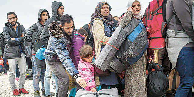 פליטים סורים באירופה, צילום: אי פי איי