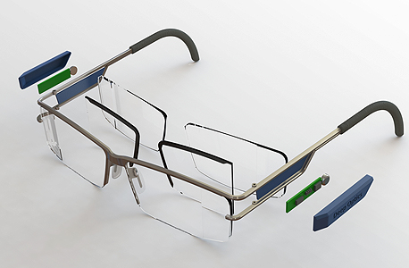 משקפיים של דיפ אופטיקס. עדשות קריסטל וחיישני תנועה