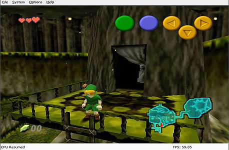 Legends of Zelda: Ocarina of Time ב-Project64 Legends of Zelda: Ocarina of Time ב-Project64