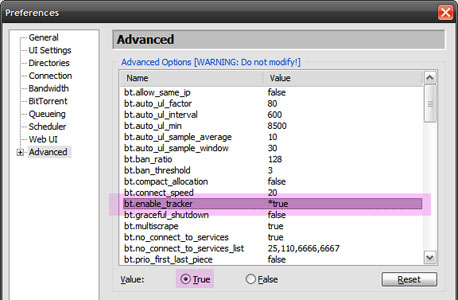 הפעלת הטראקר של uTorrent הפעלת הטראקר של uTorrent