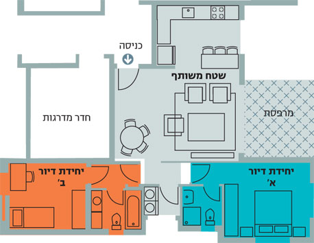 שרטוט דירה לדוגמה שרטוט דירה לדוגמה