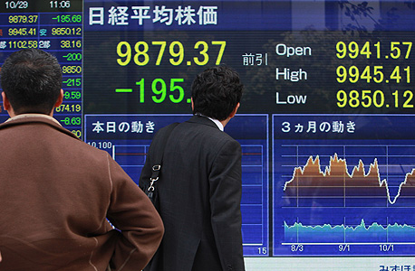 המסחר באסיה הסתיים בירידות שערים במרבית הבורסות
