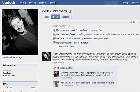 מארק צוקרברג בפייסבוק. שוב מתקפל