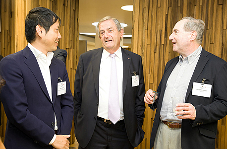 Kenneth Grossberg (left) Elchanan Harel and Atsushi Mizuno. Photo: Orel Cohen Kenneth Grossberg (left) Elchanan Harel and Atsushi Mizuno. Photo: Orel Cohen