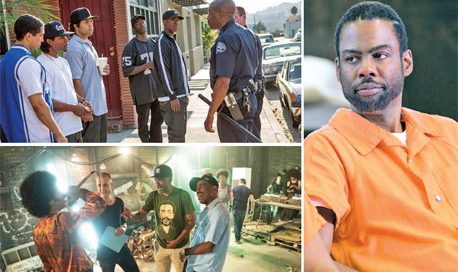 משמאל, עם כיוון השעון: מתוך "Straight Outta Compton", "Empire" ו־"The Get Down" משמאל, עם כיוון השעון: מתוך "Straight Outta Compton", "Empire" ו־"The Get Down"