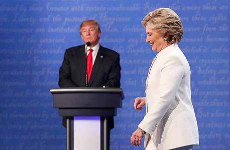 הילרי קלינטון ודונלד טראמפ בעימות השלישי בחירות בארה"ב, צילום: רויטרס