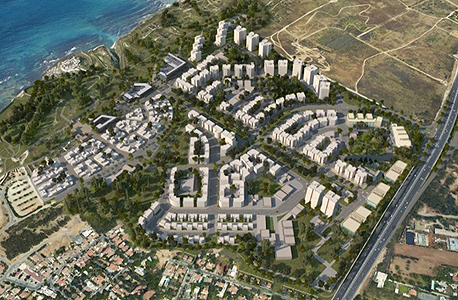 הדמיית התוכנית לשכונה לצד הגן הלאומי אפולוניה. התושבים רצו לשמר את הריאה הירוקה הדמיית התוכנית לשכונה לצד הגן הלאומי אפולוניה. התושבים רצו לשמר את הריאה הירוקה