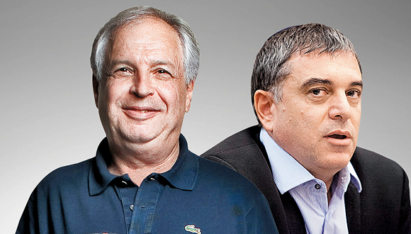 מימין: מנכ"ל משרד התקשורת שלמה פילבר, ובעל השליטה בבזק, שאול אלוביץ' מימין: מנכ"ל משרד התקשורת שלמה פילבר, ובעל השליטה בבזק, שאול אלוביץ'