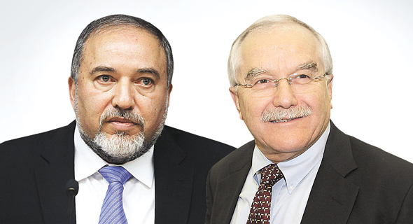 מימין: שמיר וליברמן מימין: שמיר וליברמן