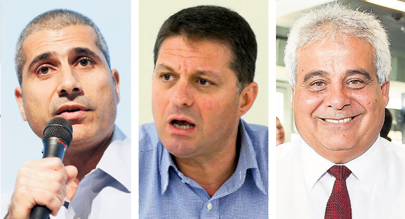 מימין: יו"ר פורום ערי הפיתוח בני ביטון, יו"ר מרכז השלטון המקומי חיים ביבס והממונה על התקציבים במשרד האוצר אמיר לוי. ניהלו את המשא ומתן לסיום השביתה מימין: יו"ר פורום ערי הפיתוח בני ביטון, יו"ר מרכז השלטון המקומי חיים ביבס והממונה על התקציבים במשרד האוצר אמיר לוי. ניהלו את המשא ומתן לסיום השביתה