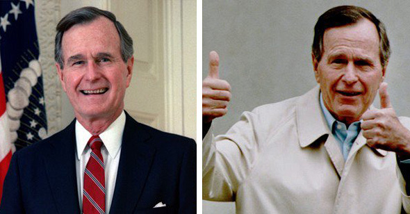 ג'ורג' בוש האב. לפני ואחרי