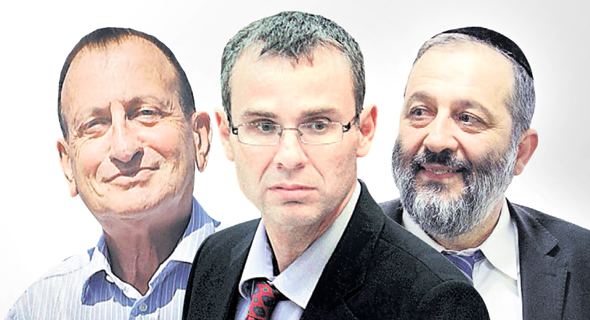 שר הפנים אריה דרעי, שר התיירות יריב לוין וראש עיריית ת"א רון חולדאי שר הפנים אריה דרעי, שר התיירות יריב לוין וראש עיריית ת"א רון חולדאי