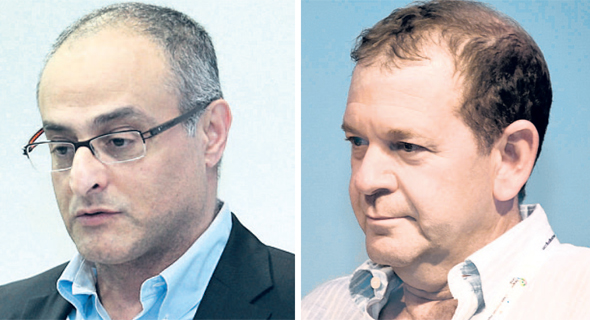 מימין מנכ"ל ישראייר אורי סירקיס ומנכ"ל אל על דוד מימון מימין מנכ"ל ישראייר אורי סירקיס ומנכ"ל אל על דוד מימון
