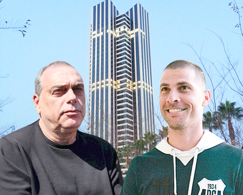 אבי נמני ואברם גרנט על רקע קריית עתידים אבי נמני ואברם גרנט על רקע קריית עתידים