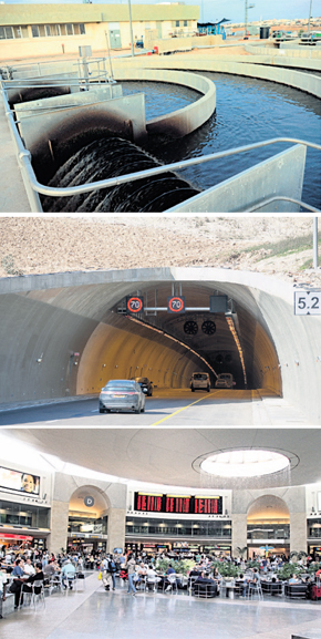 כמה מהפרויקטים של מנרב: טרמינל 3 בנתב"ג, המנהרות לירושלים, ומתקן טיהור השפכים בבאר שבע כמה מהפרויקטים של מנרב: טרמינל 3 בנתב"ג, המנהרות לירושלים, ומתקן טיהור השפכים בבאר שבע